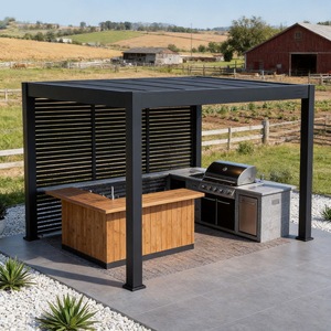 Terrasses de véranda extérieures, gazebo de jardin extérieur, pergola sur mesure, auvent de toit motorisé, pergolas motorisées - Product Image 2