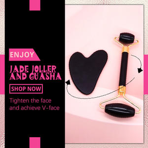 Set <span class=keywords><strong>de</strong></span> Cuidado Facial 2025: Rodillo Facial <span class=keywords><strong>de</strong></span> <span class=keywords><strong>Jade</strong></span> con Marco Dorado y Piedra Negra Bian, Herramienta <span class=keywords><strong>de</strong></span> Cuidado <span class=keywords><strong>de</strong></span> la Piel Gua Sha, Piedra Gua Sha para 6 <span class=keywords><strong>Beneficios</strong></span> para la Piel - Product Image 4