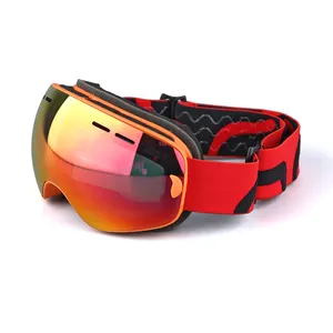 防雾UV止镜涂层2层镜片松紧带带冬季运动滑雪比赛雪地护目镜儿童