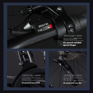 Bicicleta de Montaña Todoterreno Ligera y Básica con Doble Amortiguación para Hombres, Mujeres y Jóvenes, Velocidad Variable, Suspensión Trasera y Freno de Disco de Acero - Product Image 6