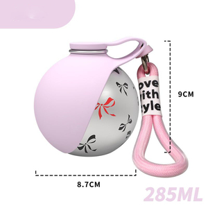 อุปกรณ์สำหรับสัตว์เลี้ยง: ที่จ่ายน้ำแบบพกพาสำหรับสุนัขที่ต้องออกไปข้างนอก ตะขอสแตนเลส 304, ที่จ่ายน้ำแบบพับได้ทรงกลม - Product Image 5