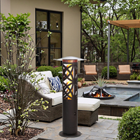 Chauffe-terrasse extérieur autonome en acier de 1 mètre de haut, à gaz ou à granulés de bois, avec tube en verre