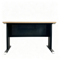 Table de bureau moderne avec plateau en bois grainé, table de conférence, table de direction de luxe, mobilier de bureau commercial pour réception