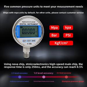 Manometro Digitale in Acciaio Inossidabile ad Alta Precisione Resistente alle Vibrazioni per Vuoto/Pressione Negativa Acqua/Aria/Olio 1.6 - Product Image 3