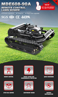 Tondeuse à gazon télécommandée tout-terrain Longjie 608-90A Chine Robot tondeuse à gazon automatique Rubbercrawler