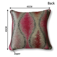 Housse de coussin en polyester jacquard métallique double face, motif abstrait moderne et coloré, vente en gros d'usine, personnalisable
