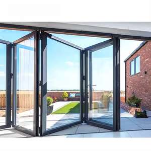 Cbmmtt نظام عازل للصوت على الطراز الأوروبي الحديث أبواب قابلة للطي من سبائك الألومنيوم بدون إطار قابلة للطي ثنائية الطي - Product Image 6