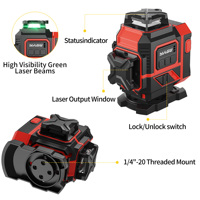 Niveau laser auto-nivelant 360 4D 16 lignes pour la construction intérieure/extérieure