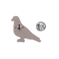 Broche en émail drôle de gros Pigeon Broche en forme d'oiseau Animal mignon Badge de revers Bijoux Sac à dos Accessoires Cadeau pour amis Vente en gros
