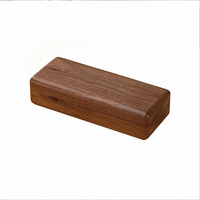 Étui à lunettes en bois massif, boîte à lunettes rétro créative en noyer noir, portable, pour hommes et femmes, boîte de rangement pour lunettes de myopie, lunettes de vue