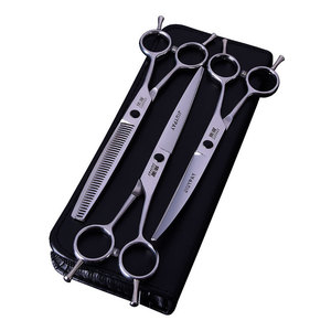 전문 스테인레스 스틸 6 인치 7 인치 직선 가위 애완 동물 미용 가위 안전 팁 매니큐어 페디큐어 세트 - Product Image 6