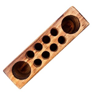 Wooden Pen Holder <b>Solid</b> <b>Wood</b> <b>Desk</b> Organizer Square Shape For Paintbrushes And Art Tools - Product Image 2
