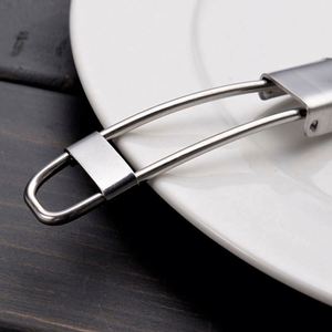 High Quality Collapsible Stainless Steel Camping Portable Set 3pcs Knife Fork Spoon Camping Dinnerware Set Tableware Set - Product Image 5