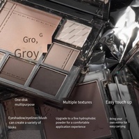 Vegane 5-Farben-Lidschatten-Palette High Pigment Custom Private Label Wasserdicht Metallic Lidschatten Highlighter Powder Luminous