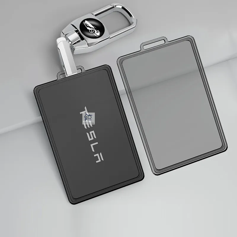 Key Case Card Sleeve TPU Transparent Minimalist Car Keychain Sleeve for Tesla model Y/3