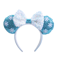 Nouvel Arrivage Bandeau pour Femme avec Oreilles de Souris à Nœud et Paillettes Couleur Bonbon, Accessoire Cheveux Mode pour Fête et Fiançailles, Style Personnage de Dessin Animé