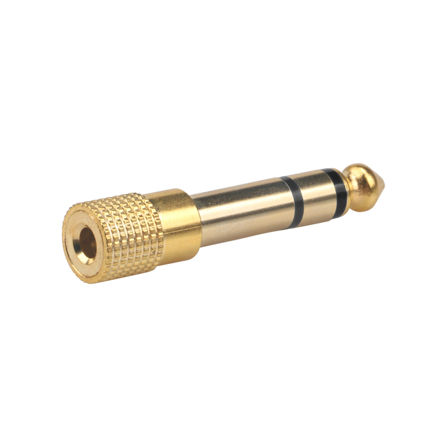 6.35mm Male 3.5mm Female Jack Adapter Gold-Plated Copper Stereo Headphones Piano Amplifier Electric Guitar Sound Audio Converter