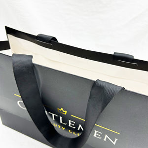 Bolsa de ropa de compras biodegradable reciclable de Europa, bolsas de papel de regalo de lujo con su propio logotipo para pequeñas empresas - Product Image 4