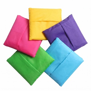 Eco-Friendly Reusable Made of Polyester Fiber Material <b>Foldable</b> Grocery Custom Logo Folding Shopping <b>Bag</b> - Product Image 1