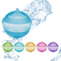 Jouet d'été pour piscine Jeu de ballons à eau réutilisables de 2 pouces en silicone Jouets pour enfants pour les jeux de plage