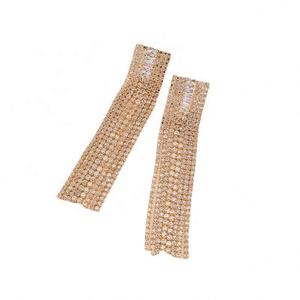 European American Fashion Drop Earrings Exaggerated Claw Chain Naked Diamond Zircon Long Tassel Full Diamonds <b>Dress</b> Temperament - Product Image 5