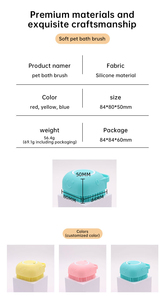 Brosse de massage et de bain pour animaux de compagnie en silicone souple avec logo personnalisé et réservoir de shampoing - Product Image 6