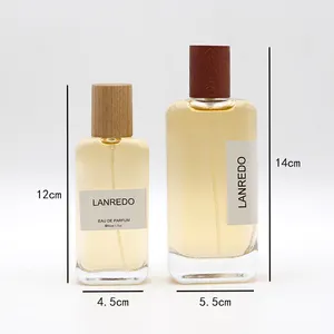 Component-hk.com parfum atacado atomizador retangular vazio, 50ml 100ml perfume garrafa de vidro com caixa de embalagem