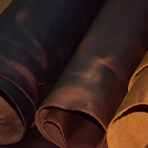 Düşük adedi tasarım özel çılgın at cilt balmumu duyusal renk değiştirme deri kazıma kafa katman çevre hakiki deri - Product Image 3