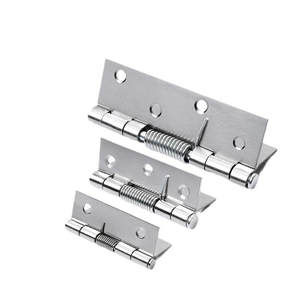 Self Closing <b>Spring</b> Hinge Automatic Folding Stainless Steel Silver for Electric Box Cabinet Wardrobe Furniture <b>Door</b> Hardware - Product Image 1