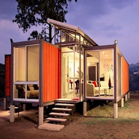 Chine structure en acier maisons préfabriquées de conteneur extensible de villa préfabriquée de maisons mobiles villa de luxe à faible coût