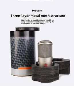 מיקרופונים ניידים ייעודיים לאולפני הקלטות, עיצוב הגברה קולית לטווח קרוב, עשויים מתכת - Product Image 6