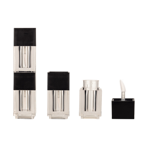 Tube de brillant à lèvres carré empilable personnalisé, design original et élégant, petit emballage vide en plastique 4ml avec impression sérigraphique - Product Image 1