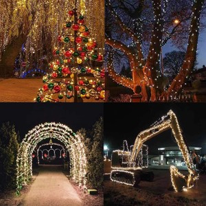 Guirnalda de <span class=keywords><strong>Luces</strong></span> LED de Navidad de 800 <span class=keywords><strong>Luces</strong></span> con Temporizador y Función de Memoria, 8 Modos, Cable Verde, Interior/<span class=keywords><strong>Exterior</strong></span>, Resistente al Agua con Clasificación IP44 - Product Image 5