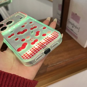 Nouvelle <span class=keywords><strong>Coque</strong></span> de Téléphone Transparente Rouge à Carreaux Cerise pour <span class=keywords><strong>iPhone</strong></span> 17 16 15 Pro Max avec <span class=keywords><strong>Induction</strong></span> Vocale et Flash d'Appel Entrant - Product Image 6