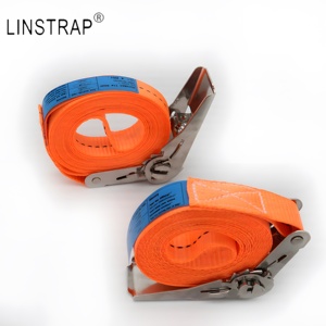 Ремень для крепления грузов Liniu, усиленный, 1 дюйм, полиэстер, с креплением на трещотке, прочность на разрыв 1200 кг - Product Image 6