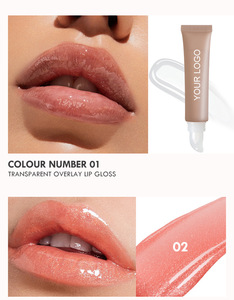 SPF Logotipo Personalizado Vegan Lip Oil Sabor de Frutas Hidratante Maquiagem Private Label líquido bálsamo labial manteiga gloss batom Lip Oil - Product Image 4