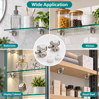 Support de tablette en acier inoxydable à faible MOQ avec patin antidérapant pour armoire sur mesure, vitrine et mobilier