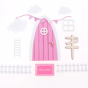 Accessoires pour maison de poupée, porte de jardin miniature en bois à double couche 3D, porte de lutin, porte de conte de <span class=keywords><strong>fées</strong></span> miniature - Product Image 6