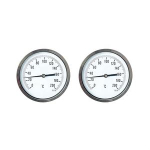 درجة حرارة عالية 0-200C مقياس حرارة ثنائي المعدن صناعي قابل للتعديل مضاد للتآكل - Product Image 2