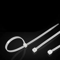Self-Locking Cable Ties Black and White Zipper Cable Fasteners 100mm Length Factory Direct Sales