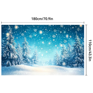 Winter Wonderland Snow Forest Mountain Landscape Backdrop Kid Adult Portrait Photography Background For Home Party Decoration - Product Image 6