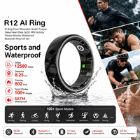 Bague connectée en céramique R12 Qring - Suivi de santé 24/7 (fréquence cardiaque, SpO2) - OEM/ODM Petites séries pour les marchés B2B aux États-Unis et en Europe - Bague IA cadeau