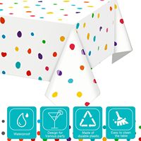 XUECE Lot de 3 nappes jetables en plastique blanc à pois pour pique-nique, mariage, anniversaire, fête du thé et réunions de famille, usage adulte
