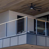 HIMOWAY Neues Design Außen-Drahtseil Edelstahl Balkon Terrasse Treppen Handlauf Geländer Kabel-Geländer