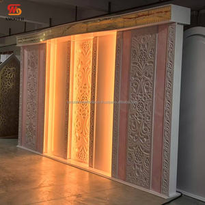 SMOOTH Factory Direct Luxury Modern Acrylic Led Telón de fondo tallado Escenario Telón de fondo Decoraciones para eventos de boda Proveedores - Product Image 5