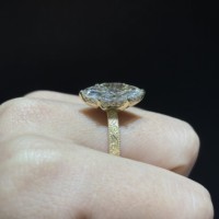 Bague de fiançailles en or 10k 14k 18k avec diamant CVD de 1ct 2ct 3ct 4ct taille marquise, sertie de filigrane vintage, diamant de laboratoire IGI