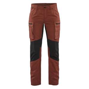 BLAKLADER - 715918455999C30 Pantalones de servicio para mujer elásticos Burned Red/Black-PANTALONES DE TRABAJO EAN 7330509787465 - Product Image 1