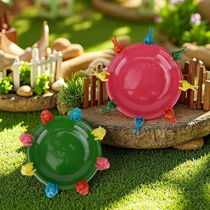 Redeco creativo <span class=keywords><strong>Bulldog</strong></span> <span class=keywords><strong>francese</strong></span> a forma di coniglio uccello da giardino piatto colorato in resina alimentatore animale <span class=keywords><strong>per</strong></span> forniture da giardino - Product Image 1