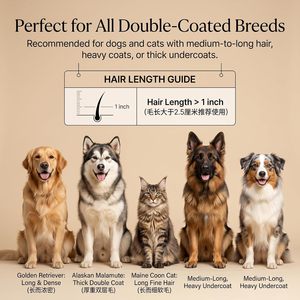 Stainless Steel Wooden Handle Dematting Undercoat Rake Stripper Tool for Dogs and Cats Thick Coats Groomer for <b>Pet</b> Owners - Product Image 4
