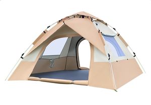 אוהל קמפינג עבה לארבע עונות, אוטומטי לחלוטין, דו-שכבתי, מבד אוקספורד, עמיד למים, איכותי, ל-3-4 אנשים - Product Image 5